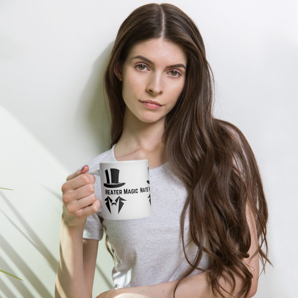 White glossy mug